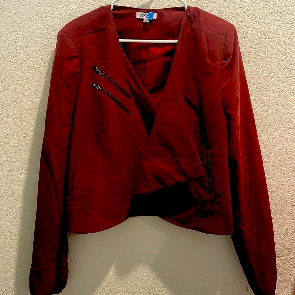 JustFab; suede-like materia;size XL